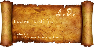 Locher Diána névjegykártya
